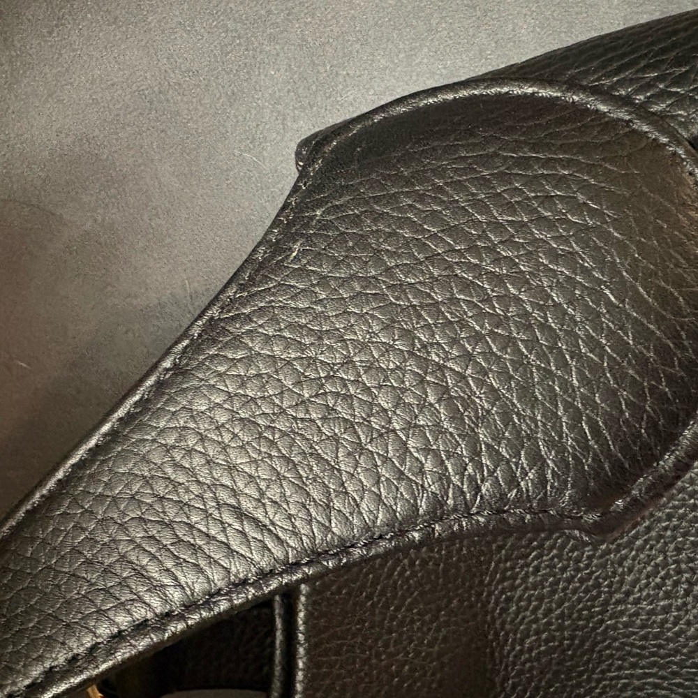 Dooney & Bourke Black Pebbled Leather Hobo with Gold Hardware - Picture 9 of 9